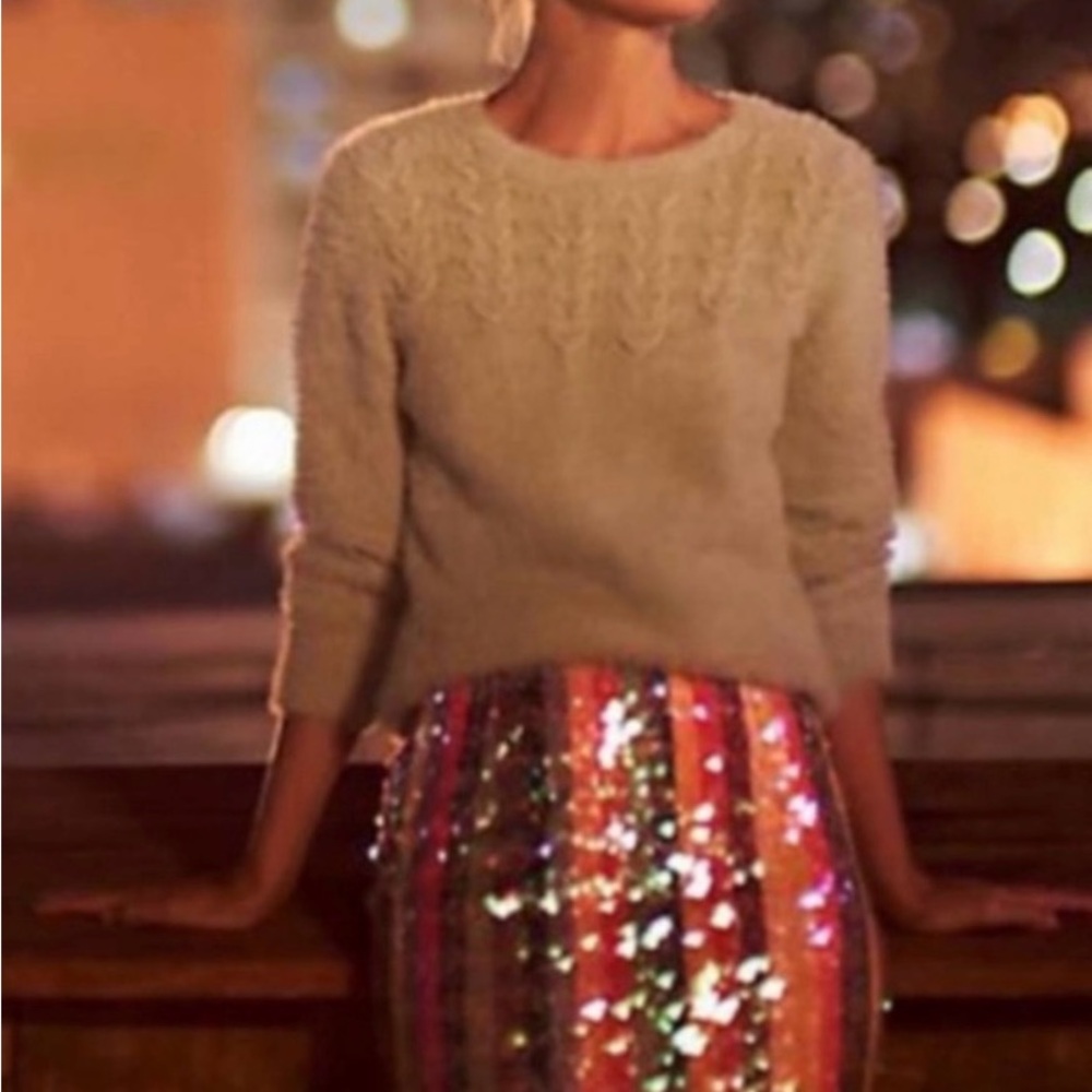 Maeve Anthropologie Sequin Skirt
